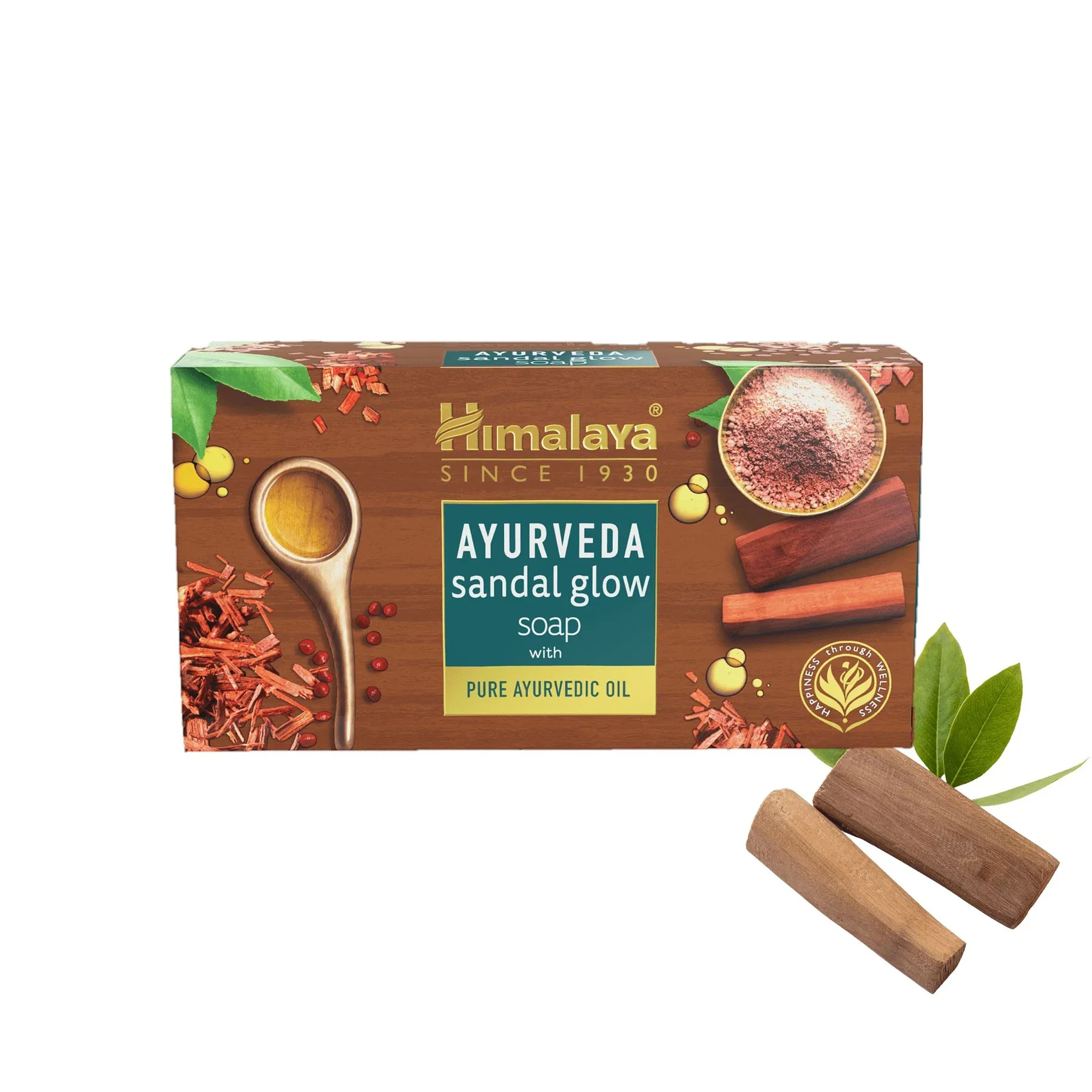 Himalaya Ayurveda Sandal Glow Soap 75 gms with Pure Sandalwood Oil, Sandalwood - Image 3