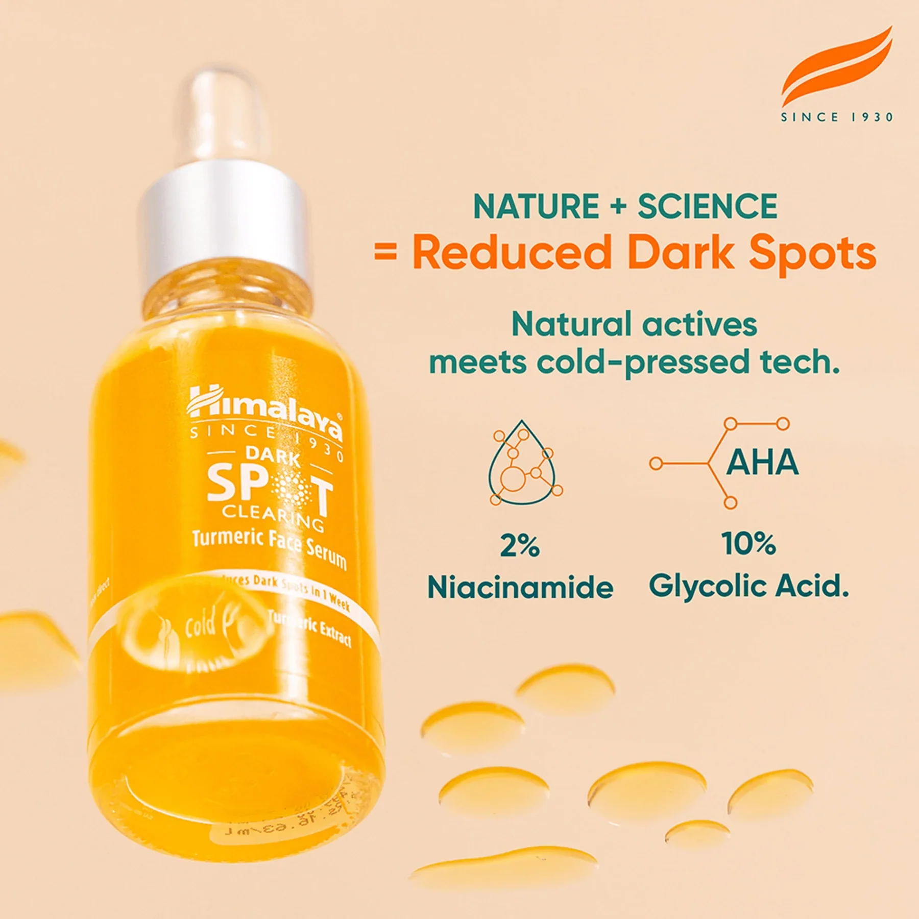 Himalaya Dark Spot Clearing Turmeric Face Serum 10% Glycolic Acid 30ml - Image 11