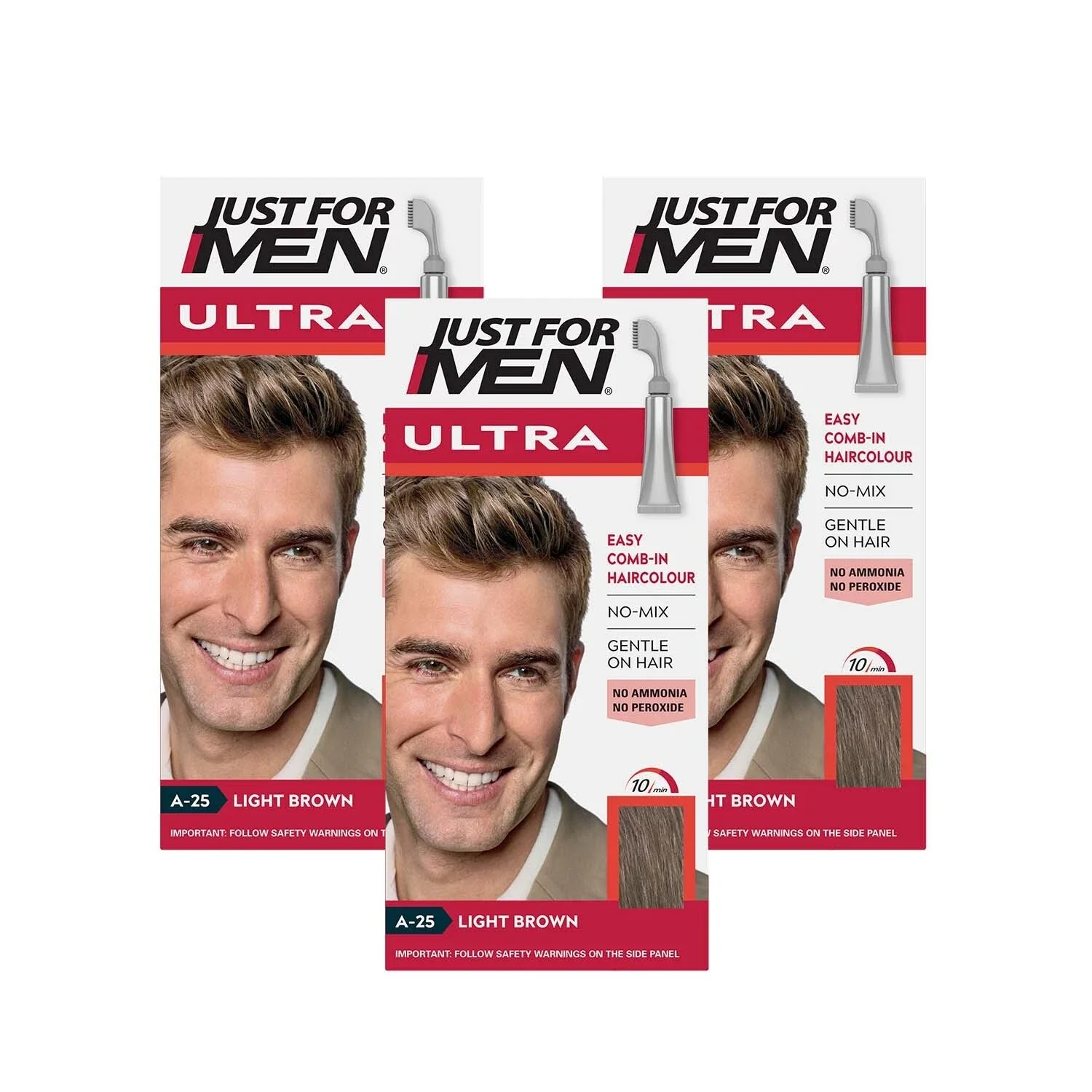 Just For Men Ultra Hair Dye Light Brown A-25 - Image 2