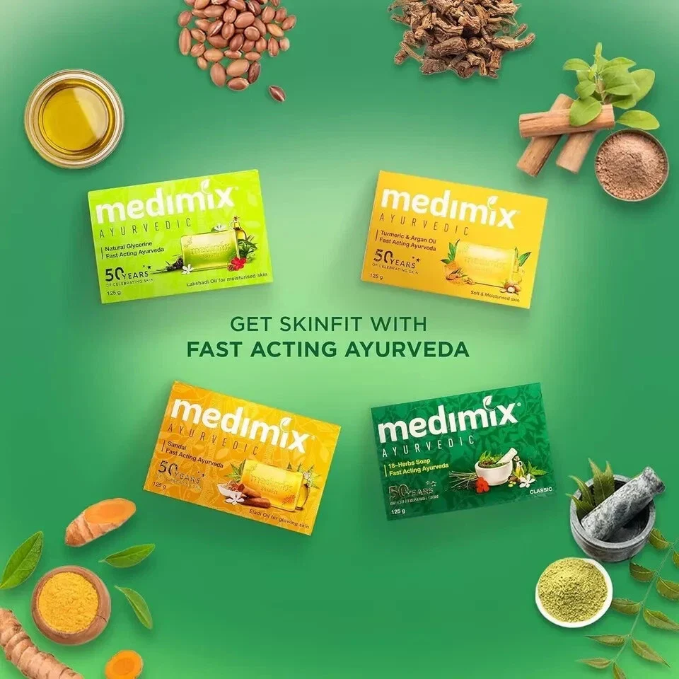 Medimix Ayurvedic Herbal Classic 18 Herbs Soap 75 gms Each pack of 6 - Image 5