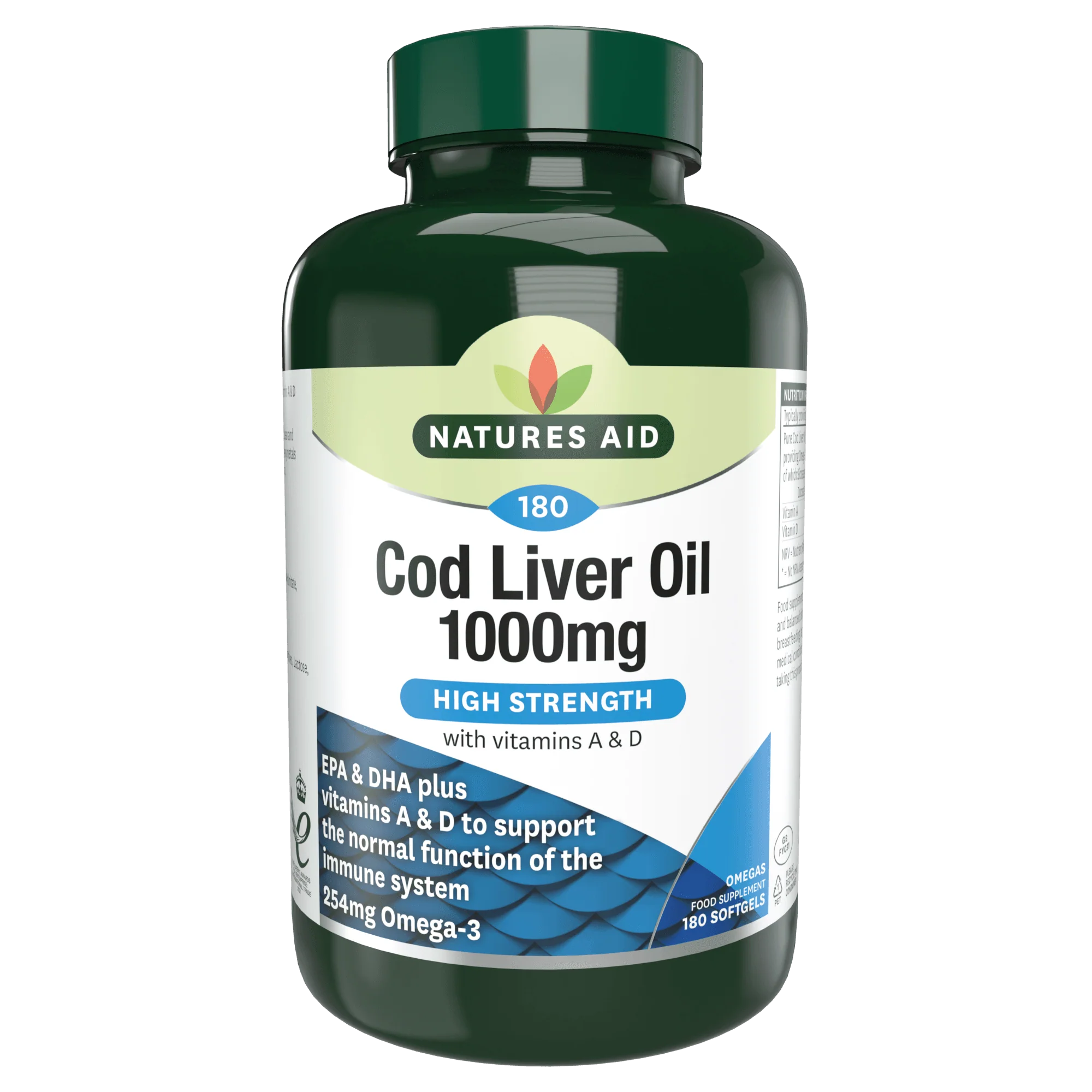 Natures Aid Cod Liver Oil 1000mg 90 SoftGels