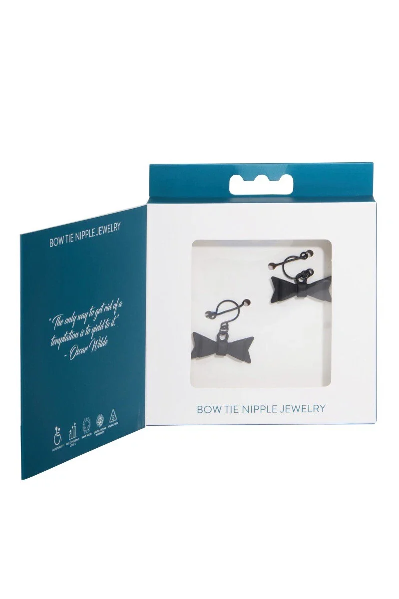 Sportsheets Sincerely Bow Tie Faux Leather Nipple Pasties